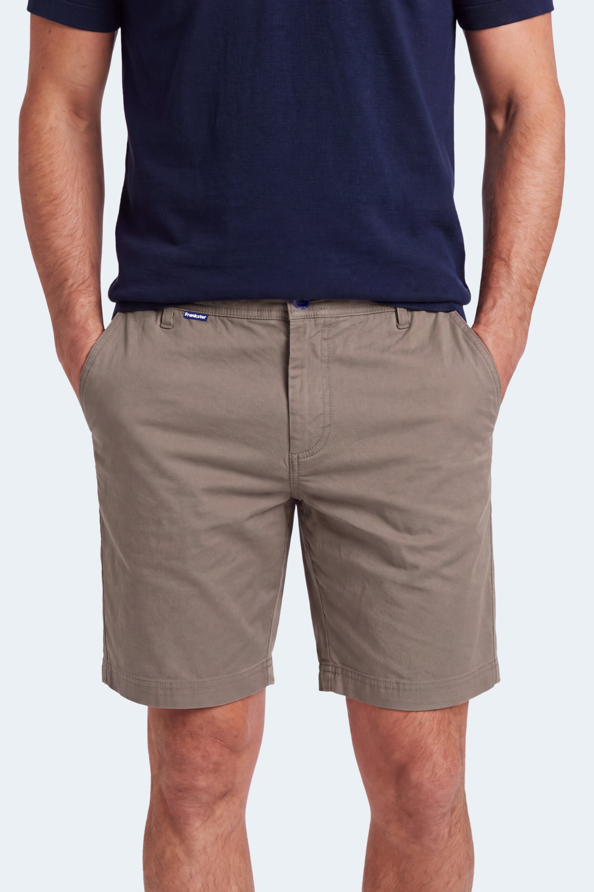Nomads * The Everydays men's shorts in taupe cotton fabric by Frankster Australia, offering comfort and versatile everyday wear.