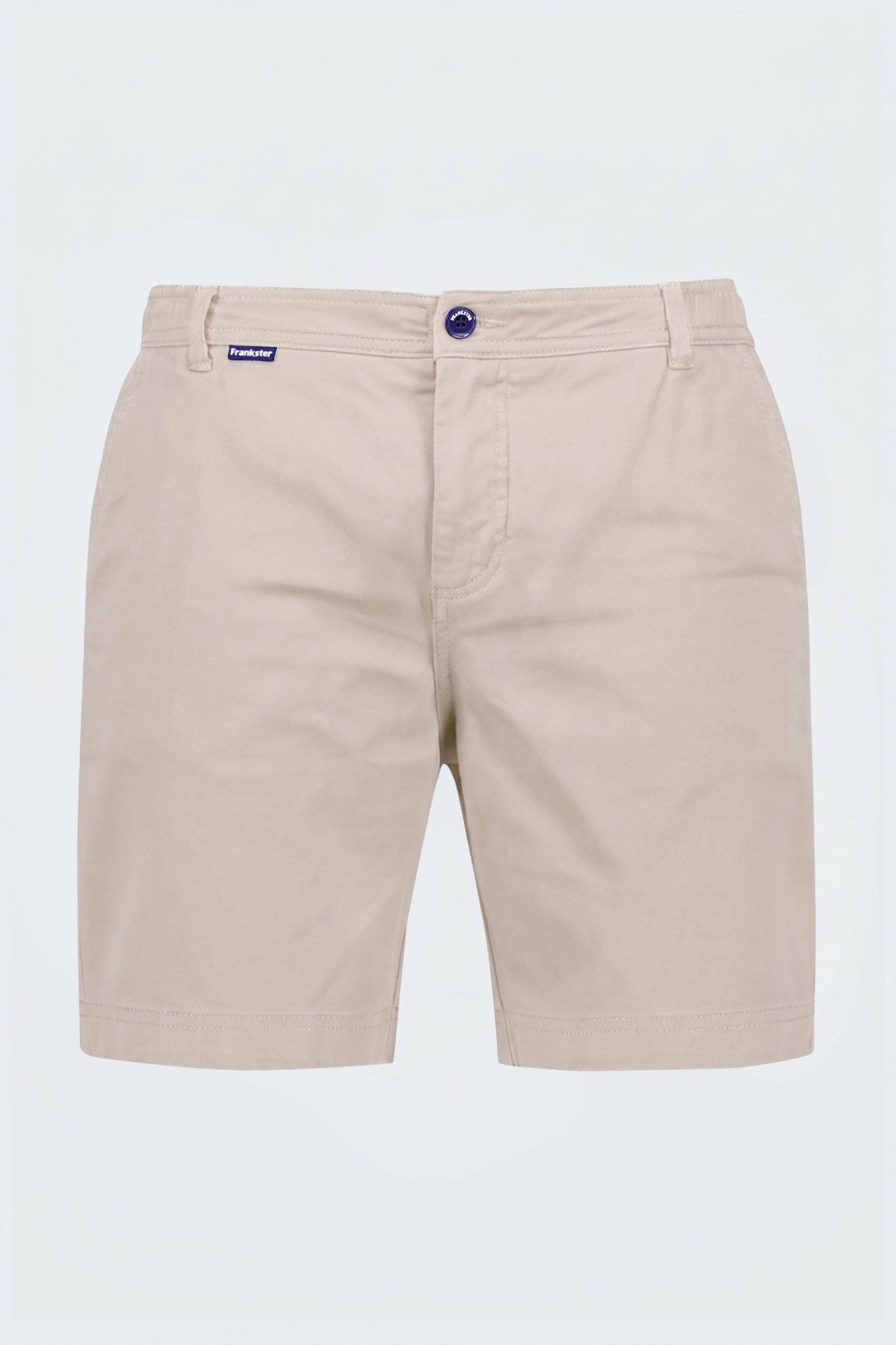 Shores * The Everydays beige men's shorts by Frankster, made from soft, comfortable fabric with a classic tailored fit for all-day wear.