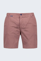 Sundowners * The Everydays men's shorts in muted rose cotton fabric by Frankster, designed for comfort and everyday wear.