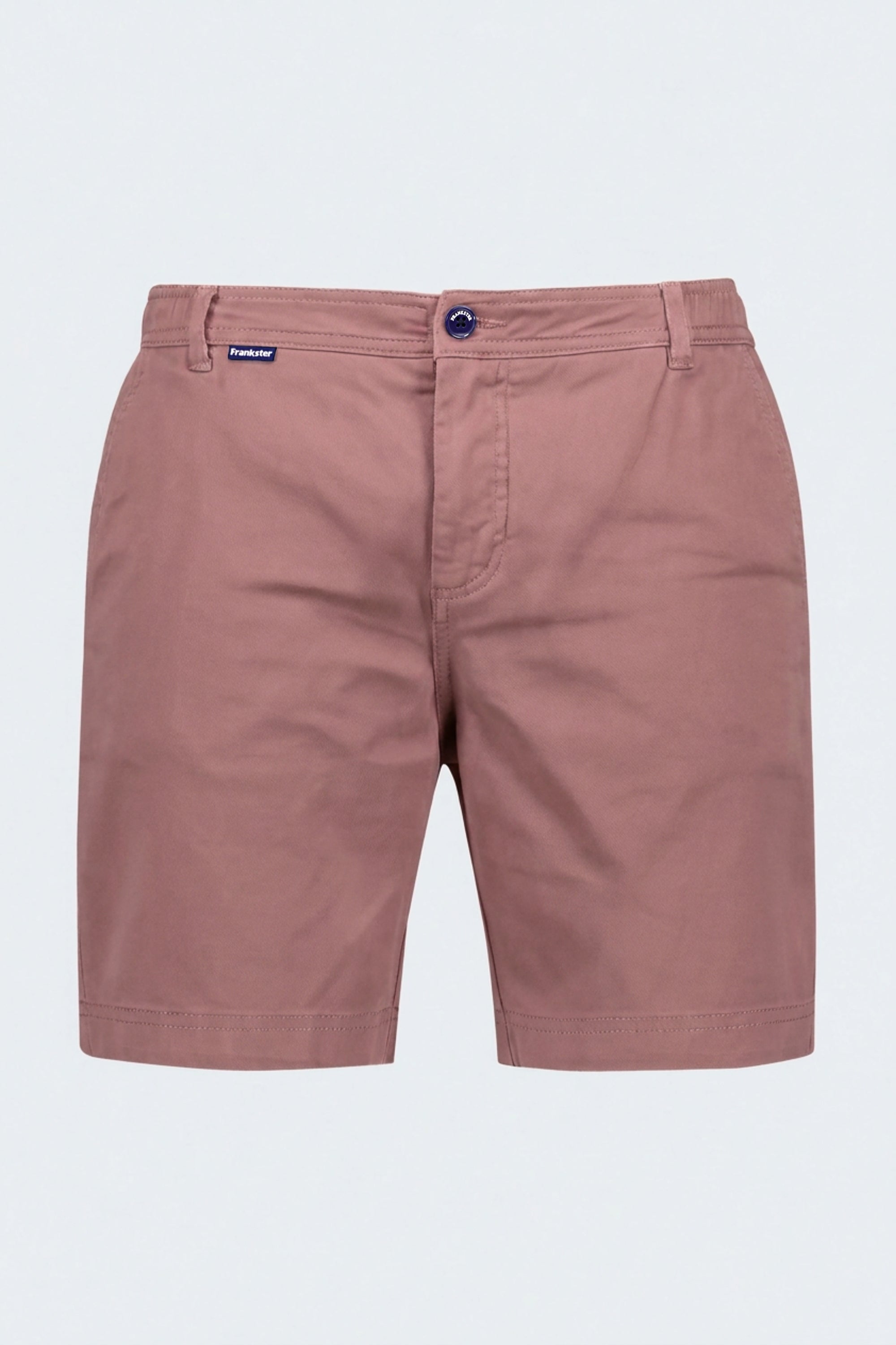 Sundowners * The Everydays men's shorts in muted rose cotton fabric by Frankster, designed for comfort and everyday wear.