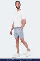 Blueprints * The Sporties light blue Men's Shorts by Frankster, made from soft fabric and styled as comfortable Shorts for Men