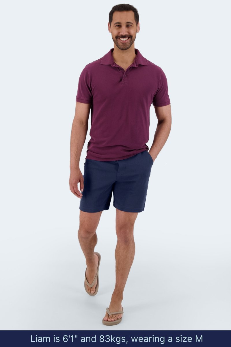 The Comfies Lounge Shorts Chillers Dark Blue Frankster Model Full Front 