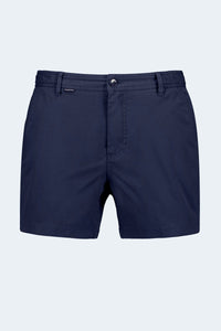 Frankster Chillers * The Shorties men's shorts in dark blue stretch cotton with a tailored fit and button closure