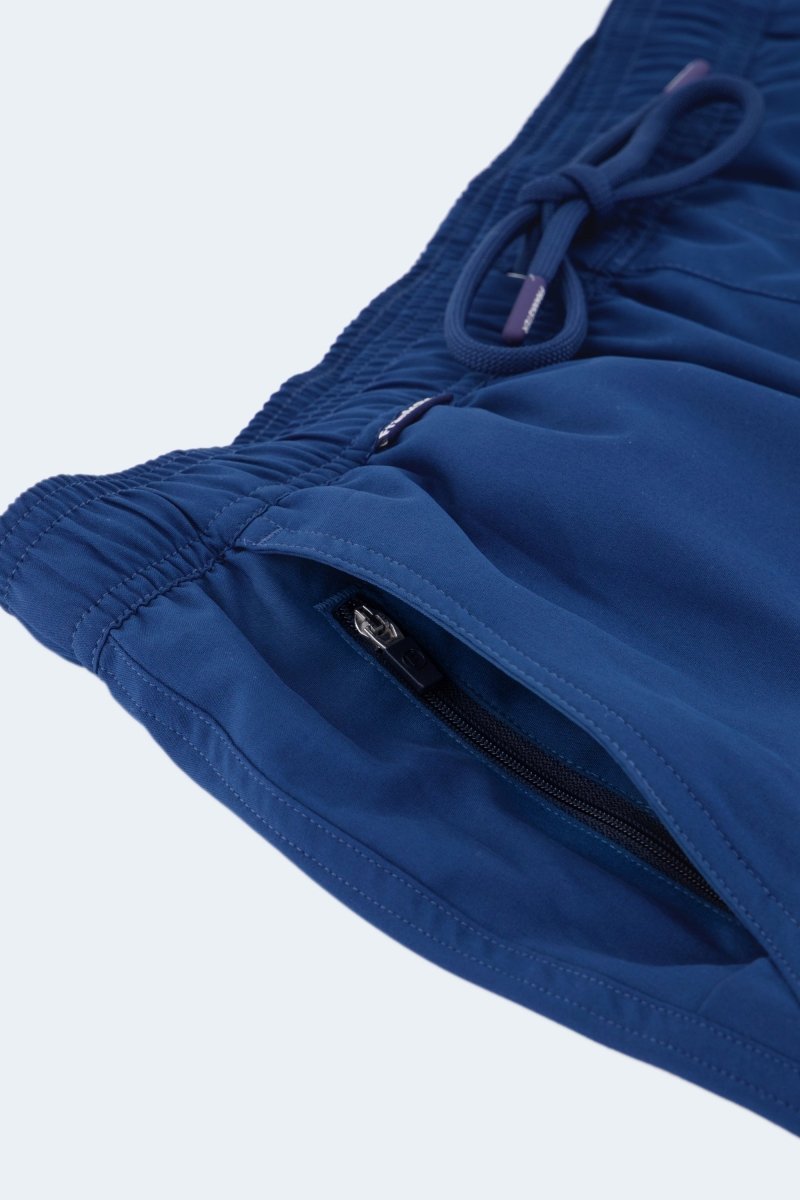 Frankster Chillers * The Swims Men's Shorts in navy blue fabric with elasticated waistband and hidden zip pocket