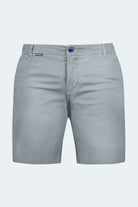 The Coastlines Frankster Blue Grey stretch cotton men's chino shorts