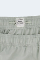 Evergreens * The Sporties Men's Shorts by Frankster in sage green with a partly elasticated waistband and smooth woven fabric