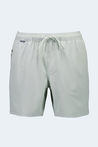 Frankster Evergreens * The Sporties Men's Shorts in pale sage lightweight fabric with elastic waist and drawstring