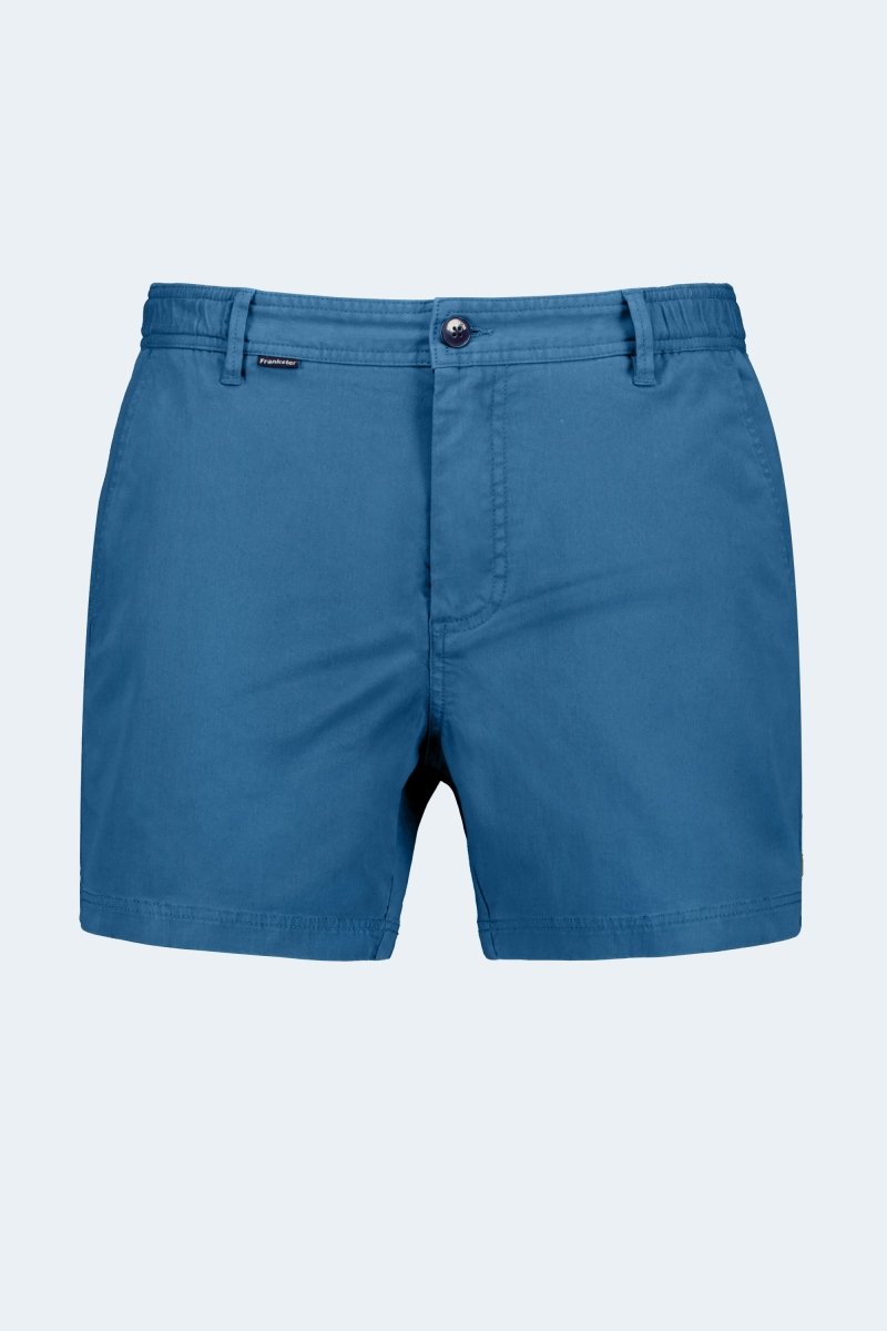 Harbors * The Shorties mid blue stretch cotton men's shorts by Frankster with comfortable fit and tailored design