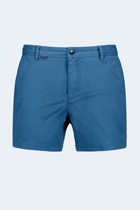 Harbors * The Shorties mid blue stretch cotton men's shorts by Frankster with comfortable fit and tailored design