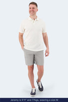 The Lunars Light Grey Active Shorts - Full Body Shorts incl. Model size
