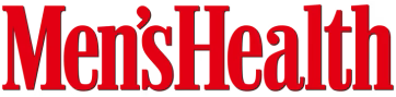 Red and black stylized logo for Men’s Health magazine featuring bold, uppercase letters with a masculine, strong typeface.