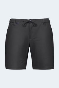 Black lightweight men's shorts by Frankster called Midnights * The Actives with a sleek design and drawstring waist