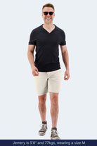 The Mirages Frankster Off White stretch cotton men's chino shorts
