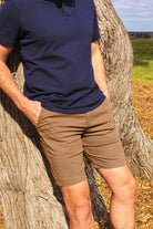 The Mokas Frankster Brown stretch cotton men's chino shorts