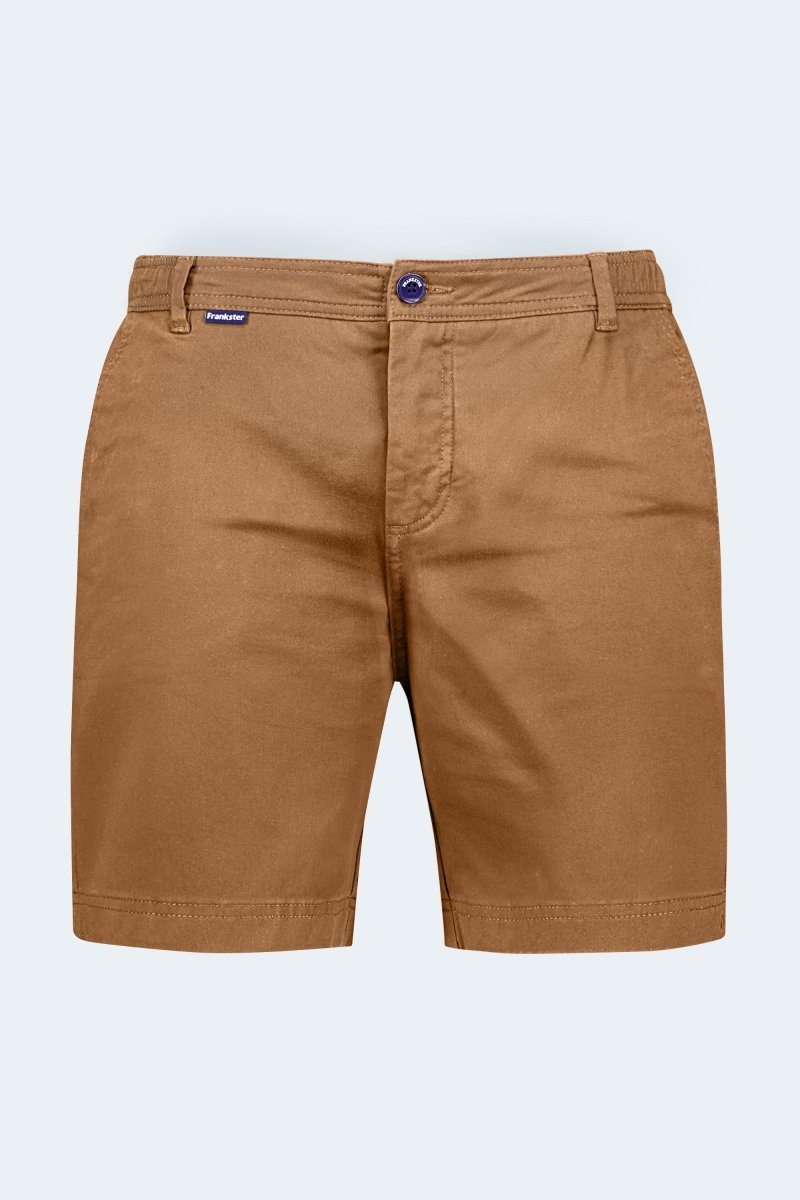 The Mokas Frankster Brown stretch cotton men's chino shorts