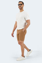 The Mokas Frankster Brown stretch cotton men's chino shorts