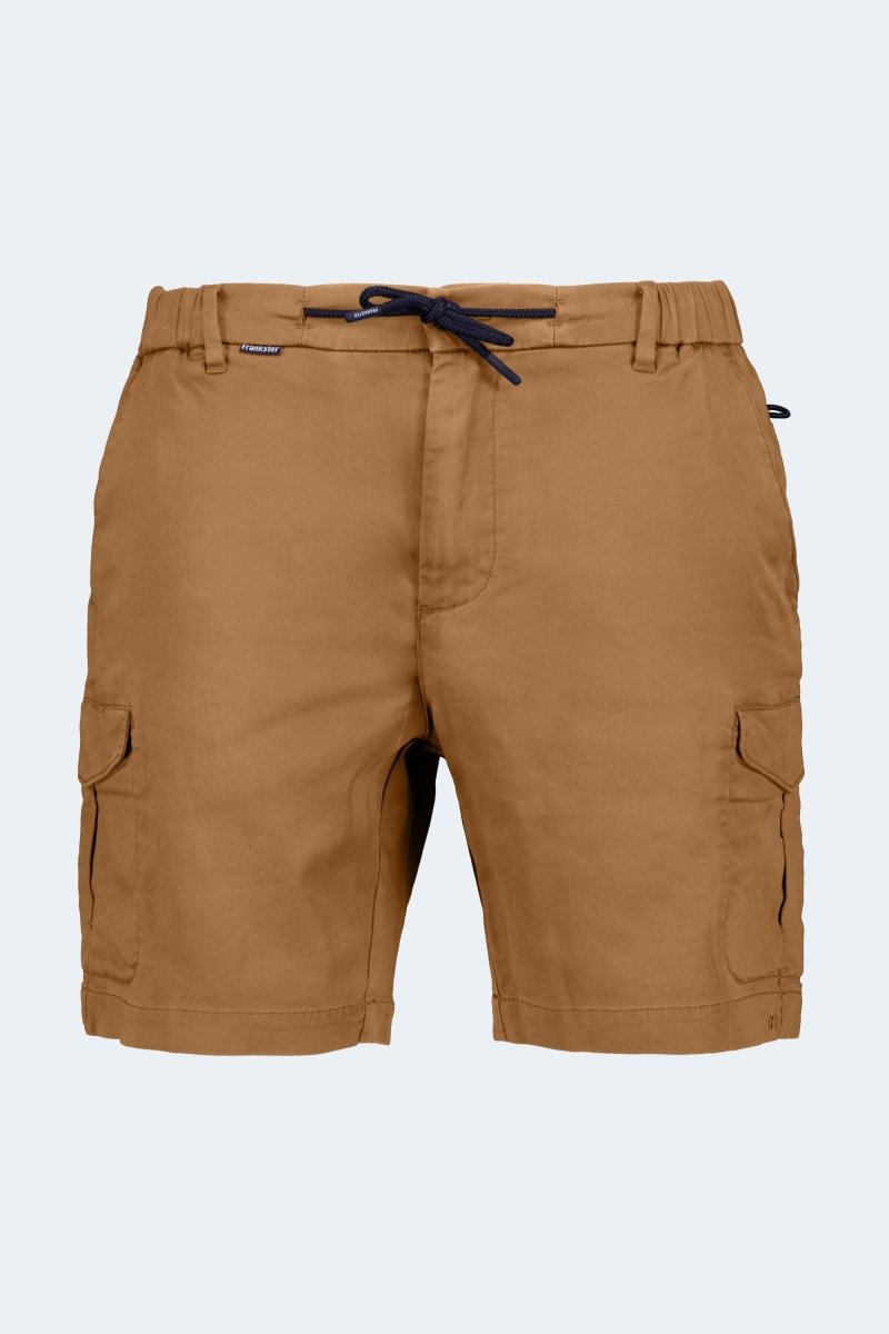 Mokas * The Aussies brown Frankster men's cargo shorts made from premium cotton with utility pockets and adjustable waist