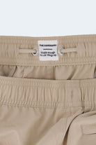 Sandbars * The Sporties Men's Shorts by Frankster in beige fabric with a drawstring waistband, elasticated back and side pocket