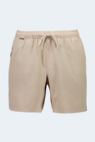 Sandbars * The Sporties beige Men's Shorts by Frankster in smooth fabric with elastic waist and drawcord for everyday wear