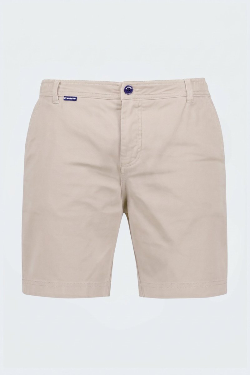 Shores * The Everydays beige men's shorts by Frankster, made from soft, comfortable fabric with a classic tailored fit for all-day wear.