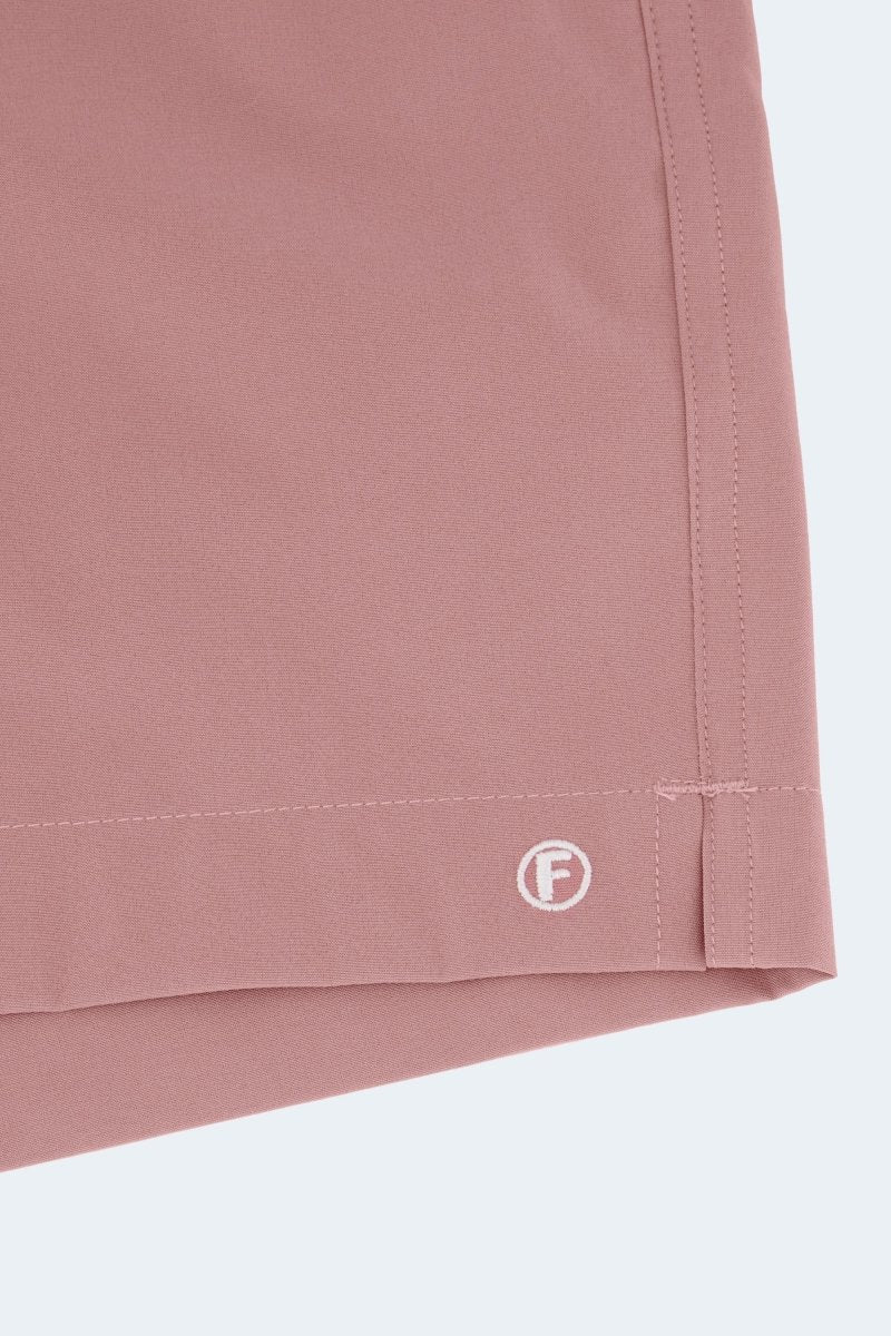 Sundowners * The Swims by Frankster, dusty pink Men's Shorts in smooth fabric with a branded logo and stitched hem detail