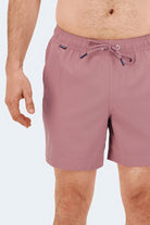 Sundowners * The Swims by Frankster, dusty rose Men's Shorts in smooth fabric with an elastic waistband and drawcord