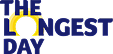 Blue and yellow graphic design featuring bold text "THE LONGEST DAY," styled with a sun illustration, accompanying men's shorts-themed content.