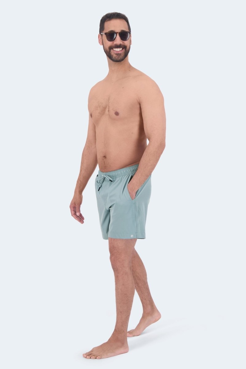 Velvets * The Swims by Frankster in light blue fabric Men's Shorts with an elasticated waist and side pockets