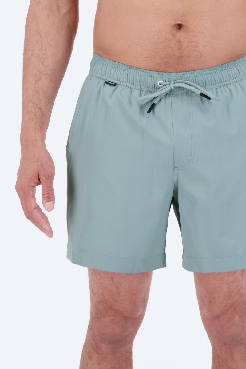 Frankster Velvets * The Swims Men's Shorts in pale blue smooth fabric with an elastic waistband and drawstring for men