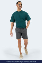 The Volcans Frankster Dark Grey stretch cotton men's chino shorts