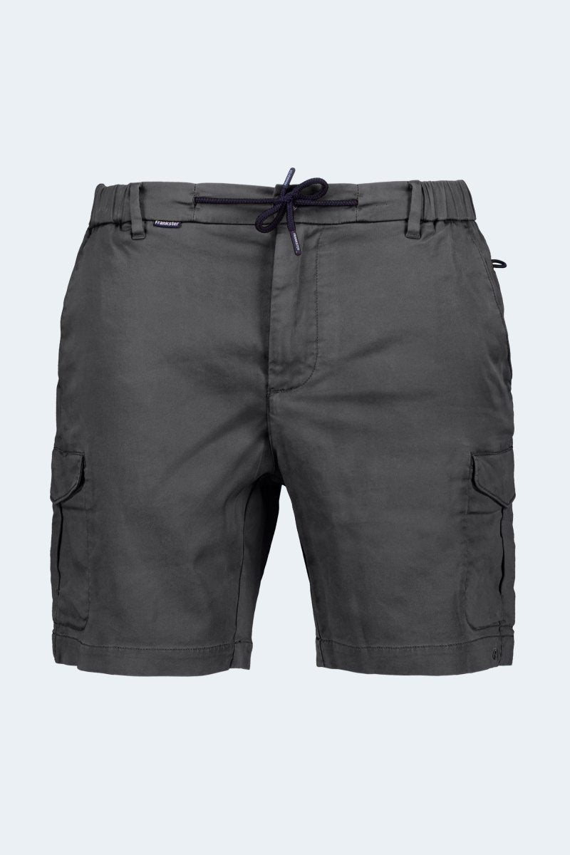 Volcans * The Aussies dark grey Frankster men's shorts in durable cotton with cargo pockets and drawstring waist