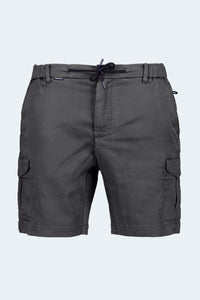 Volcans * The Aussies dark grey Frankster men's shorts in durable cotton with cargo pockets and drawstring waist