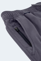 Volcans * The Sporties by Frankster, dark grey Men's Shorts in smooth fabric with elastic waistband and hidden zip pocket