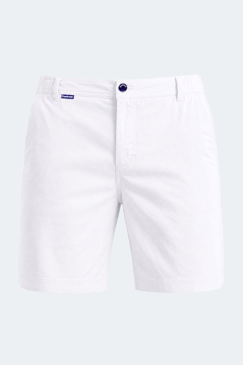 Whitecaps * The Everydays men's shorts by Frankster in crisp white, made from soft, comfortable fabric ideal for everyday wear.
