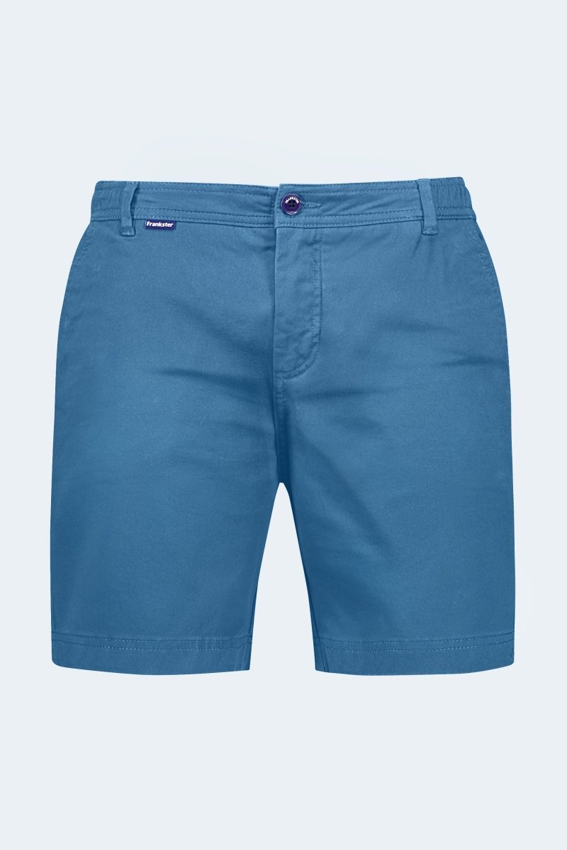 The Harbors - Frankster mid blue stretch cotton men's shorts