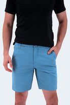 The Harbors - Frankster mid blue stretch cotton men's shorts