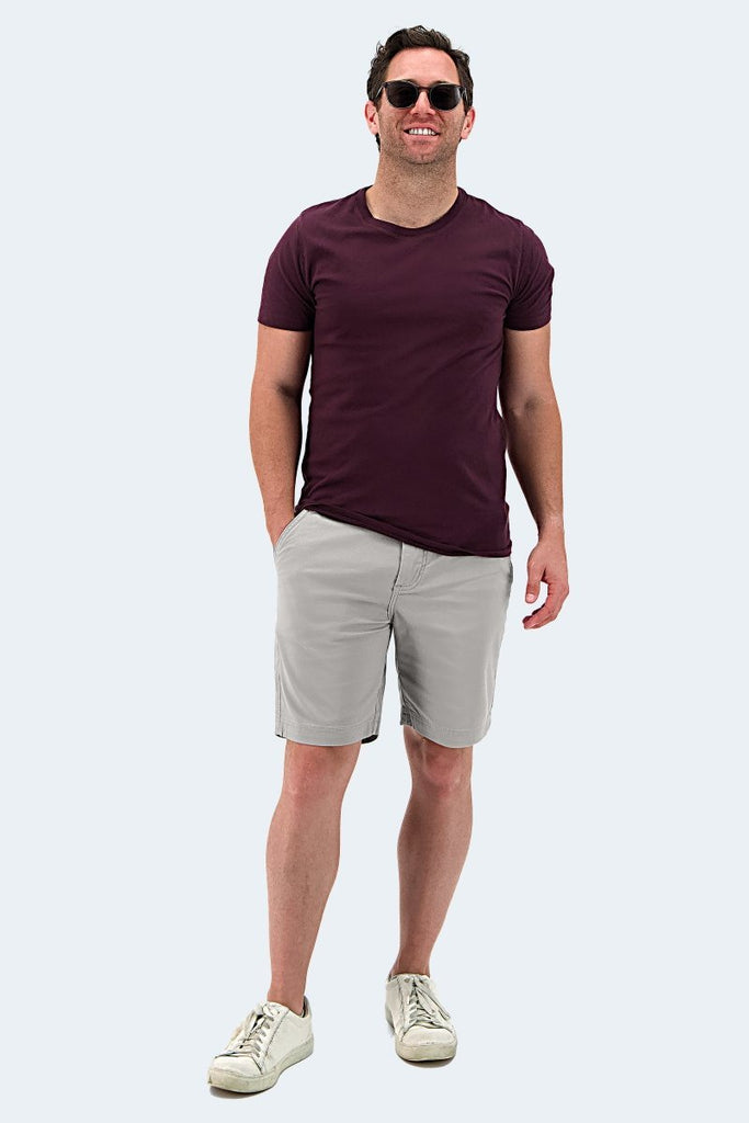 The Lunars - Frankster light grey stretch cotton men's shorts