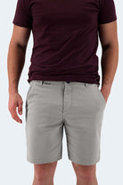 The Lunars - Frankster light grey stretch cotton men's shorts