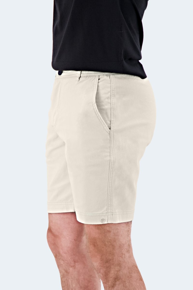 The Mirages - Frankster Stretch Cotton Off White Men Shorts