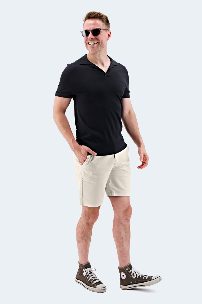 The Mirages - Frankster Stretch Cotton Off White Men Shorts