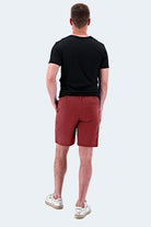 The Pioneers - Frankster burgundy stretch cotton men's shorts