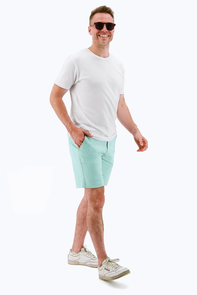 The Rays - Frankster Stretch Cotton Light Green Men Shorts