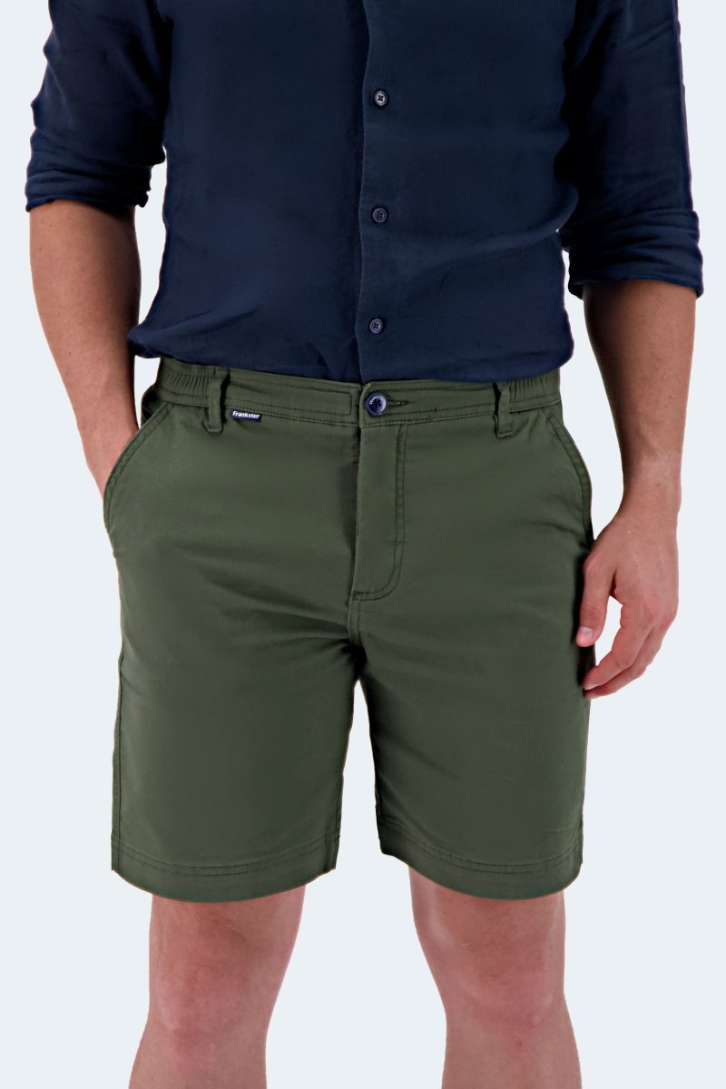 The Rebels - Frankster Stretch Cotton Light Grey Green Men Shorts