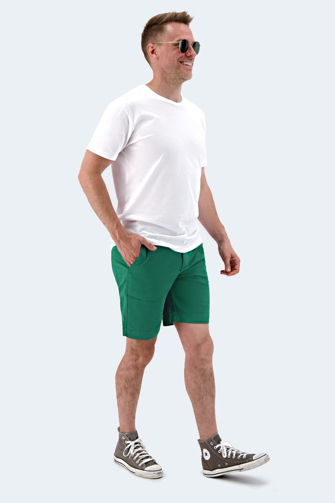 The Tropics - Frankster Stretch Cotton Light Green Men Shorts